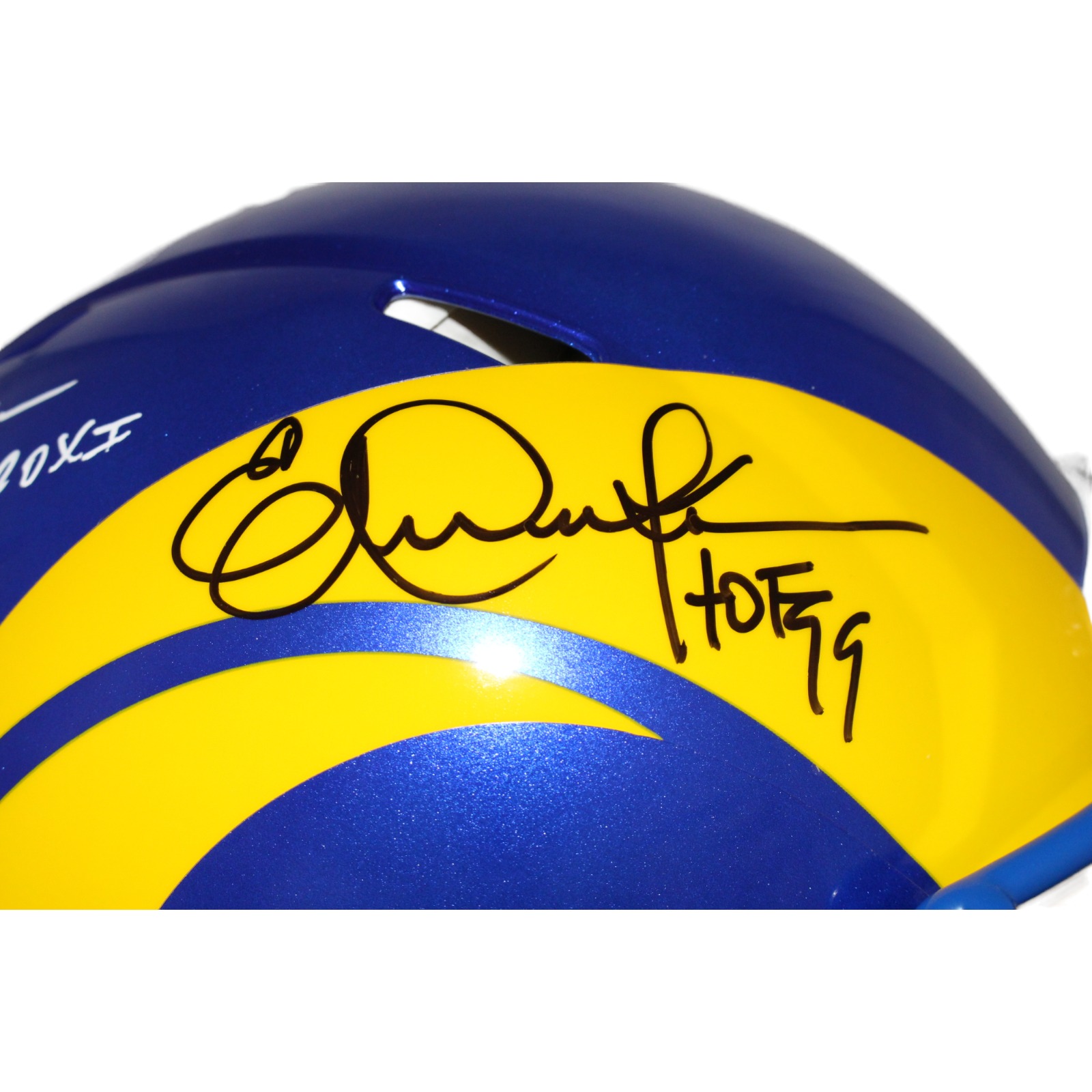 Eric Dickerson Marshall Faulk Signed LA Rams Authentic Helmet HOF BAS