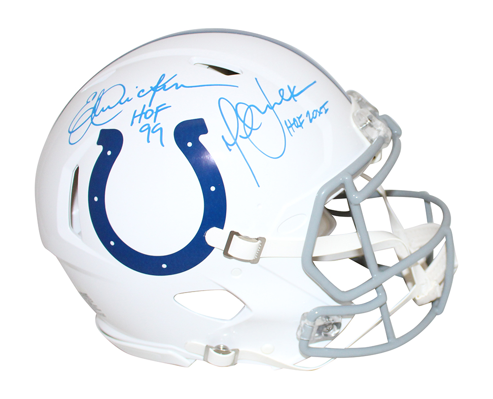 Eric Dickerson & Marshall Faulk Signed Colts Authentic 2020 Helmet BAS