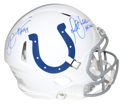 Eric Dickerson & Marshall Faulk Signed Colts Authentic Speed Helmet BAS 25667