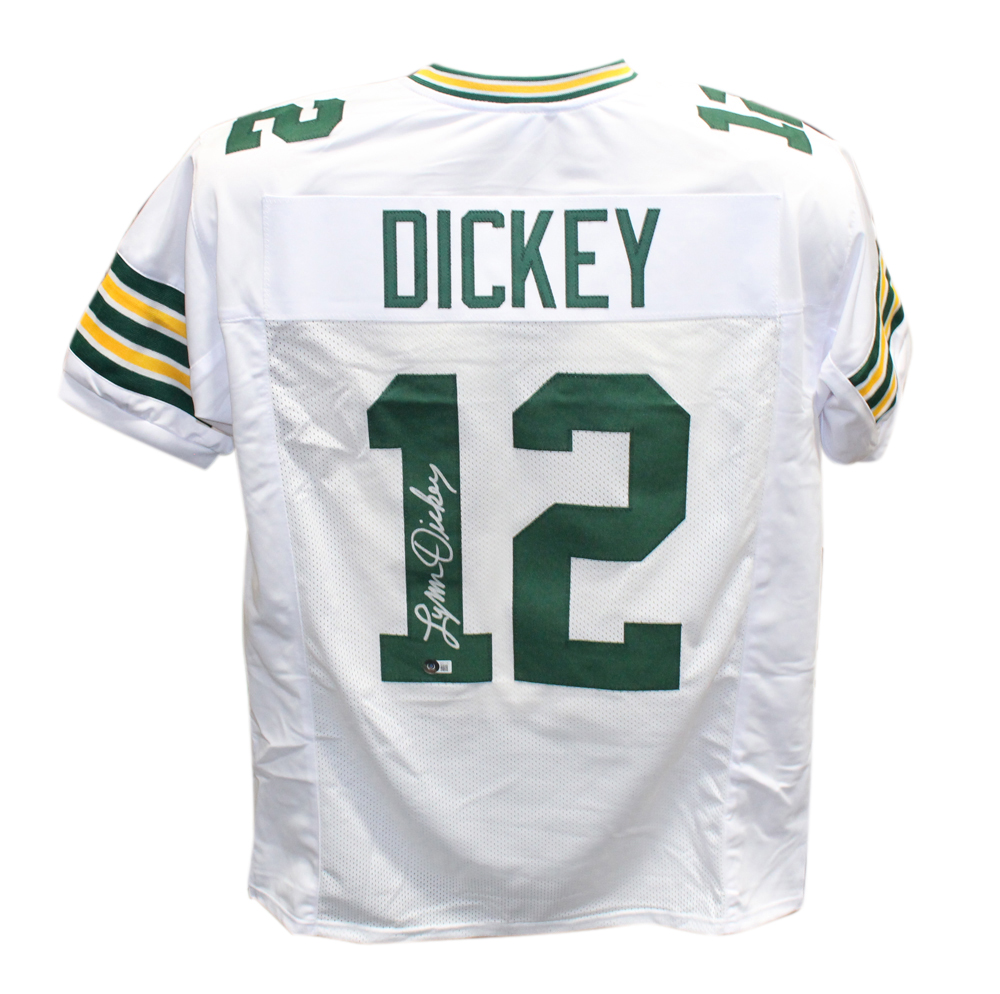 Lynn Dickey Autographed/Signed Pro Style XL White Jersey Beckett 