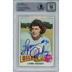 Lynn Dickey Autographed/Signed Oilers 1975 Topps #243 Trading Card Beckett 49356