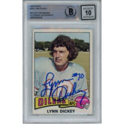 Lynn Dickey Autographed/Signed Oilers 1975 Topps #243 Trading Card Beckett 49364