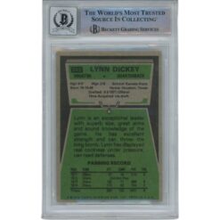 Lynn Dickey Autographed/Signed Oilers 1975 Topps #243 Trading Card Beckett 49364