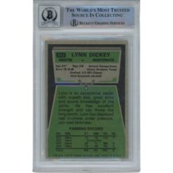 Lynn Dickey Autographed/Signed Oilers 1975 Topps #243 Trading Card Beckett 49372