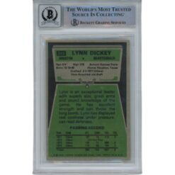 Lynn Dickey Autographed/Signed Oilers 1975 Topps #243 Trading Card Beckett 49374