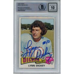 Lynn Dickey Autographed/Signed Oilers 1975 Topps #243 Trading Card Beckett 49376