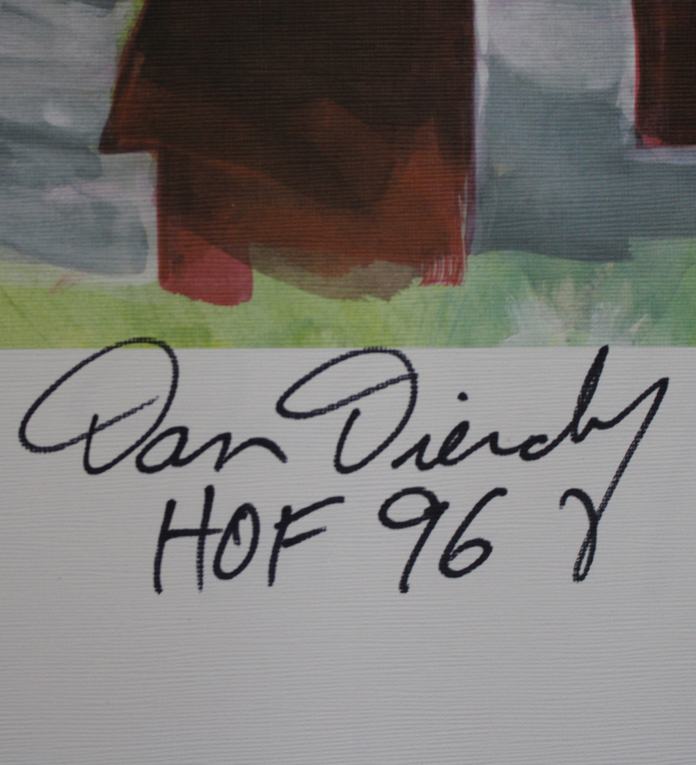 Dan Dierdorf Autographed Arizona Cardinals Hall Of Fame LE 24x36 Print JSA