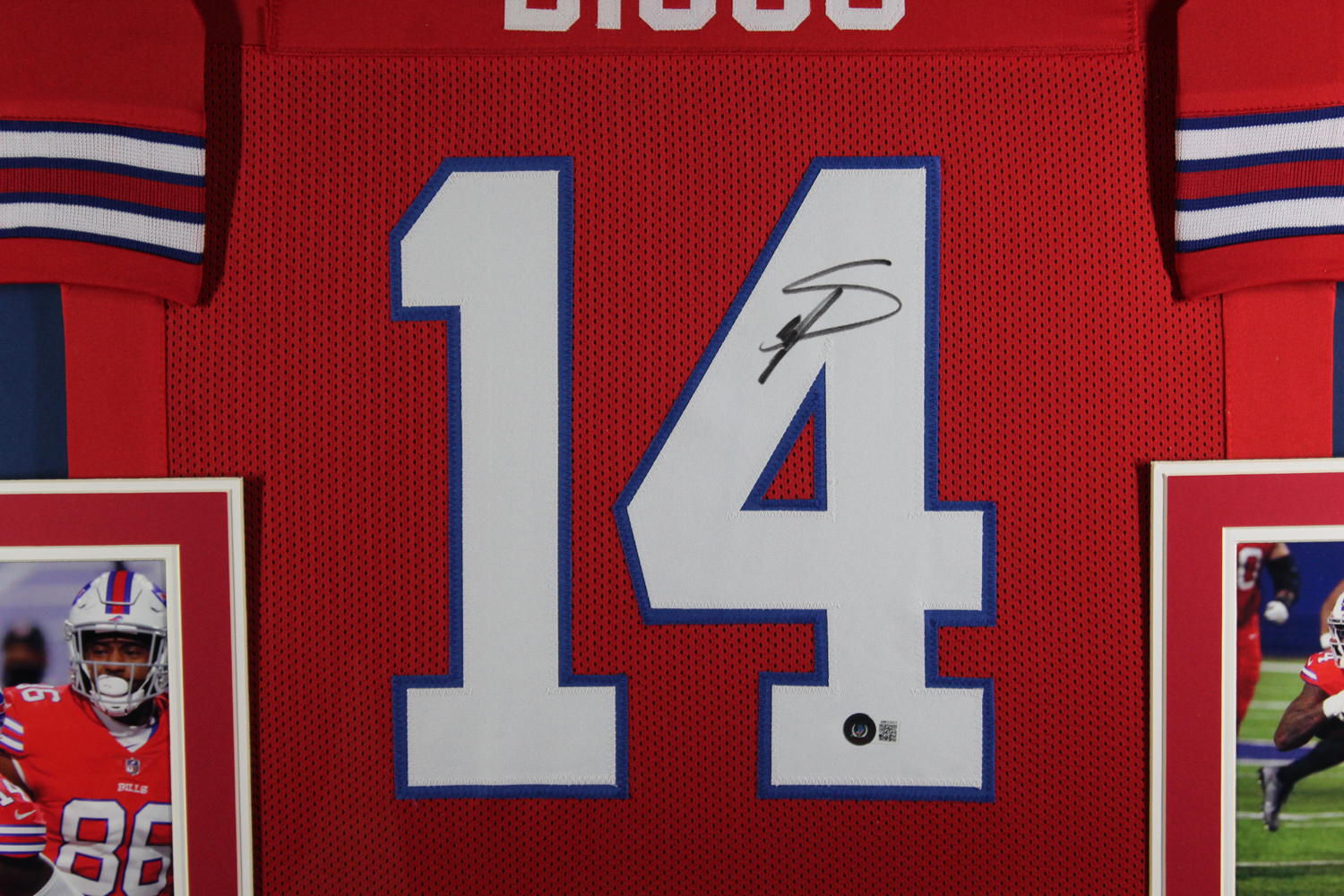 Stefon Diggs Autographed/Signed Framed Pro Style Red XL Jersey Beckett