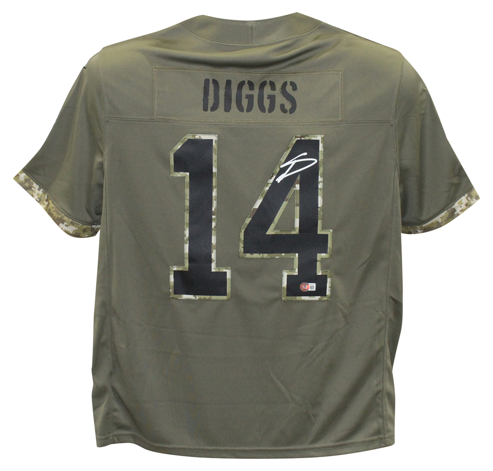 Stefon Diggs Autographed Buffalo Bills Nike Salute XL Jersey Beckett