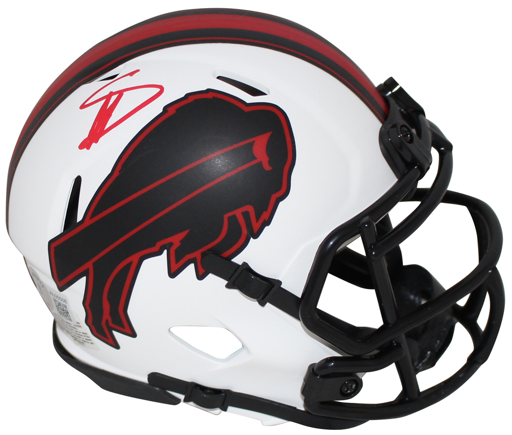 Stefon Diggs Autographed/Signed Buffalo Bills Lunar Mini Helmet BAS