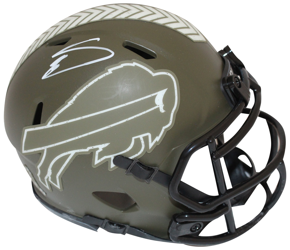 Stefon Diggs Autographed Buffalo Bills Salute Speed Mini Helmet Beckett