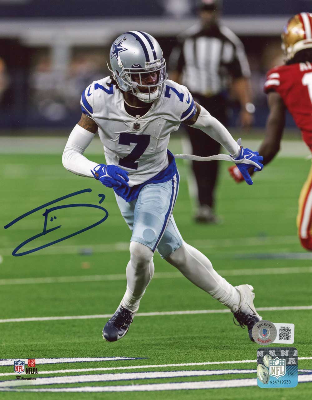 Trevon Diggs Autographed/Signed Dallas Cowboys 8x10 photo Beckett 