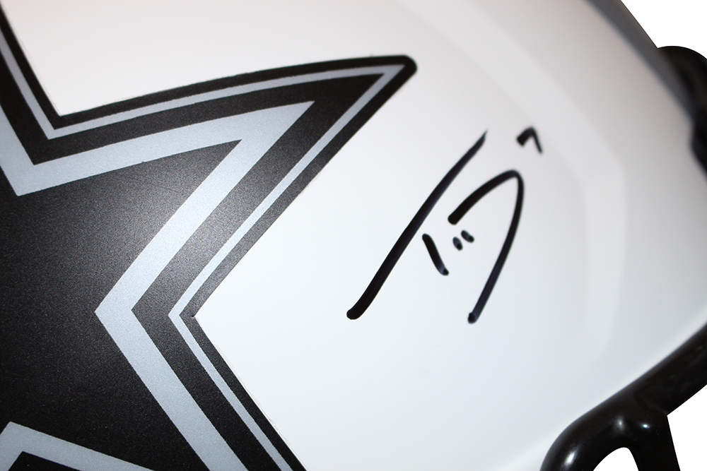 Trevon Diggs Autographed/Signed Dallas Cowboys F/S Lunar Helmet JSA