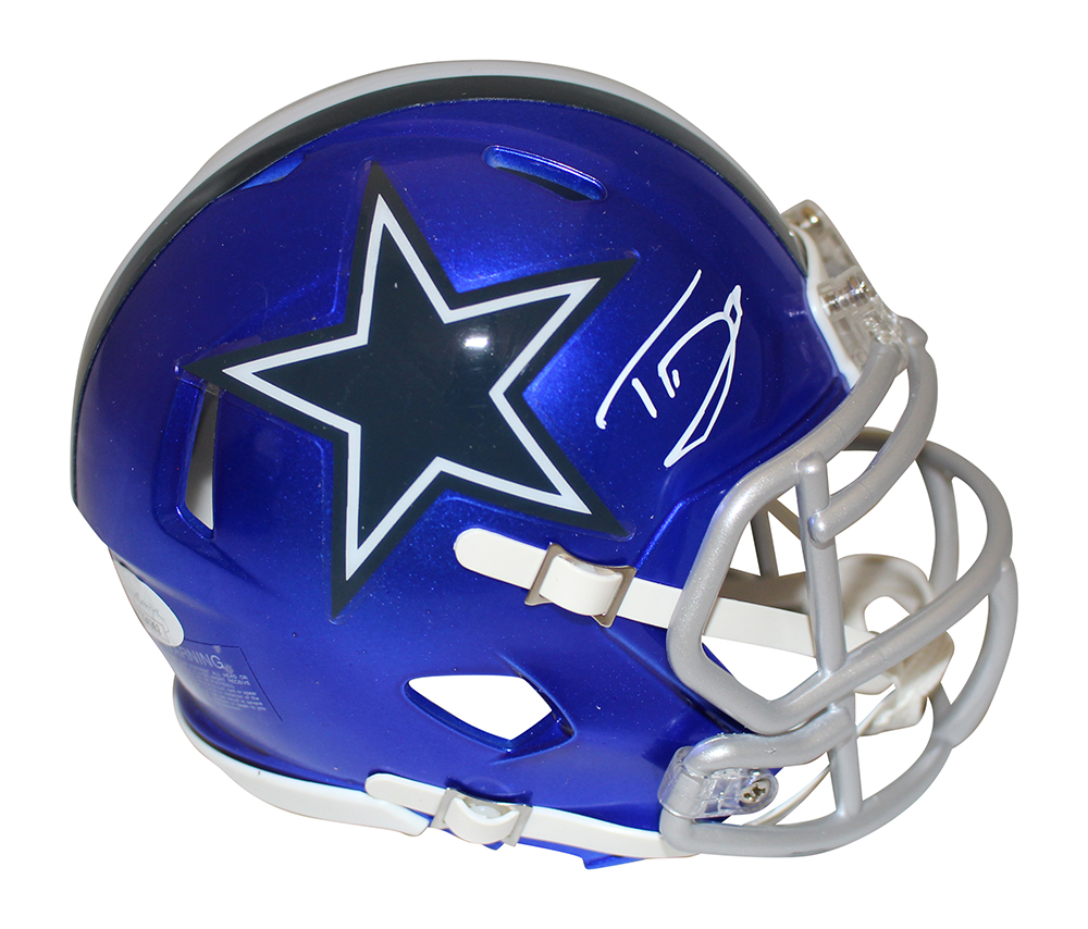 Trevon Diggs Autographed Dallas Cowboys Flash Mini Helmet JSA