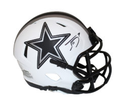 Trevon Diggs Autographed Dallas Cowboys Lunar Mini Helmet JSA