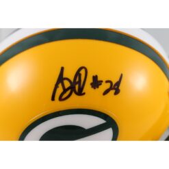AJ Dillon Autographed/Signed Green Bay Packers VSR4 Mini Helmet Beckett 54803