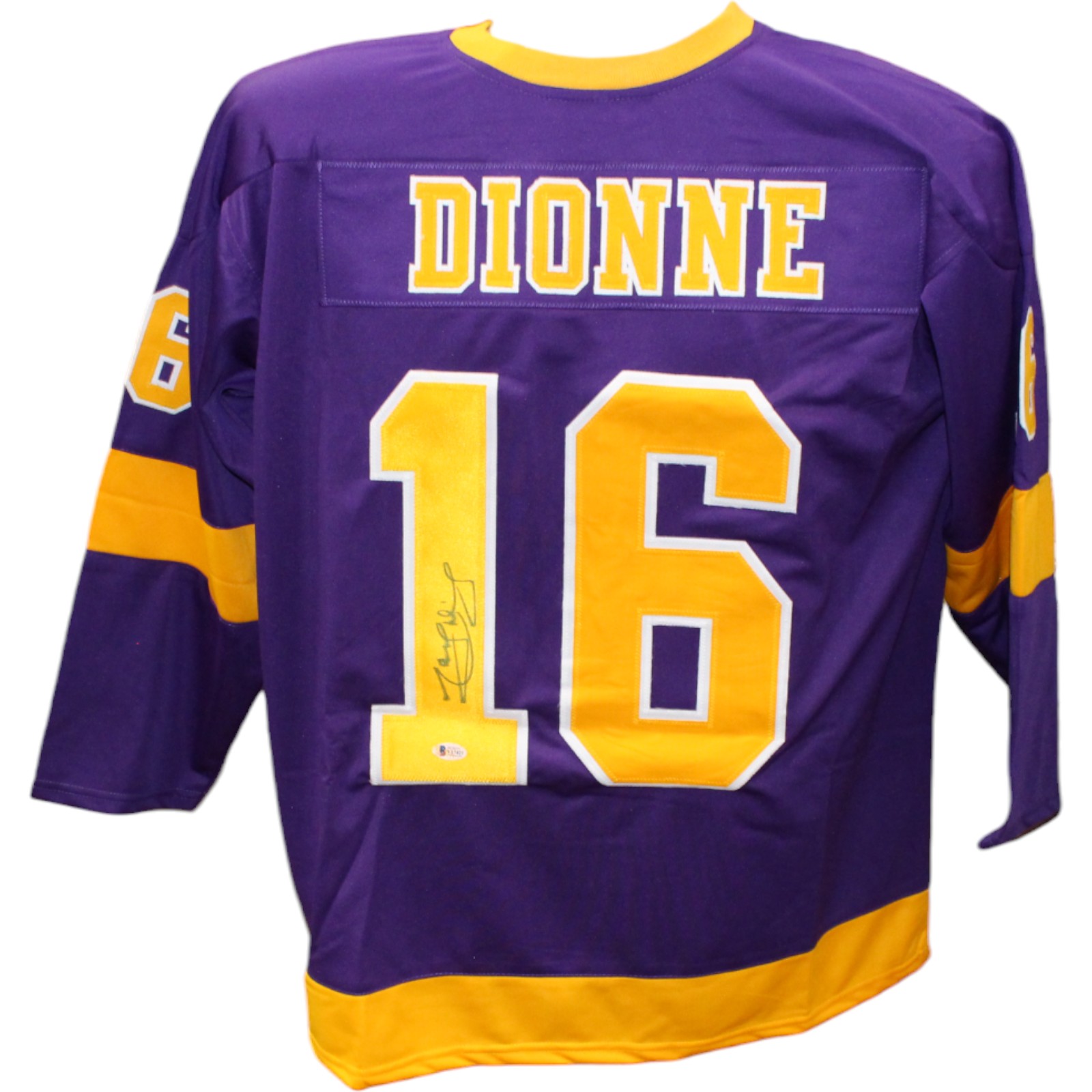 Marcell Dionne Autographed/Signed Pro Style Jersey Purple Beckett