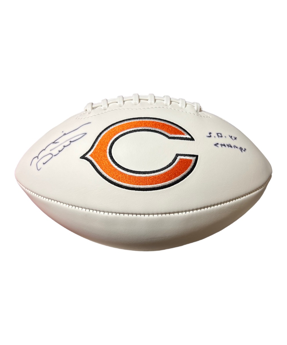 Mike Ditka Autographed Chicago Bears Logo Football SB XX Champs BAS