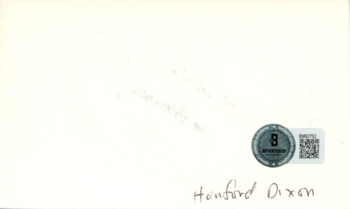 Hanford Dixon Autographed Cleveland Browns Index Card Beckett 45397