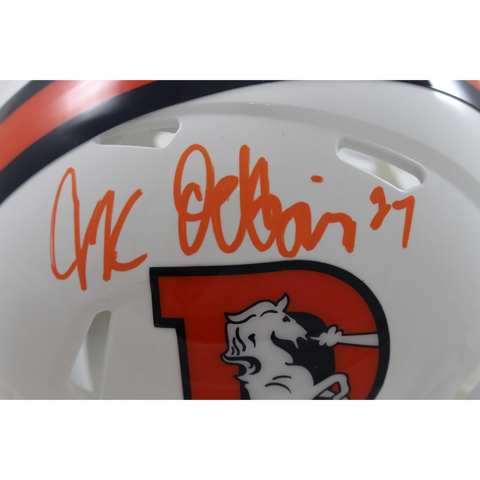 JK Dobbins Autogrraphed/Signed Denver Broncos 23 Alt Mini Helmet JSA 57174 2 JK Dobbins Autogrraphed/Signed Denver Broncos 23 Alt Mini Helmet JSA 57174