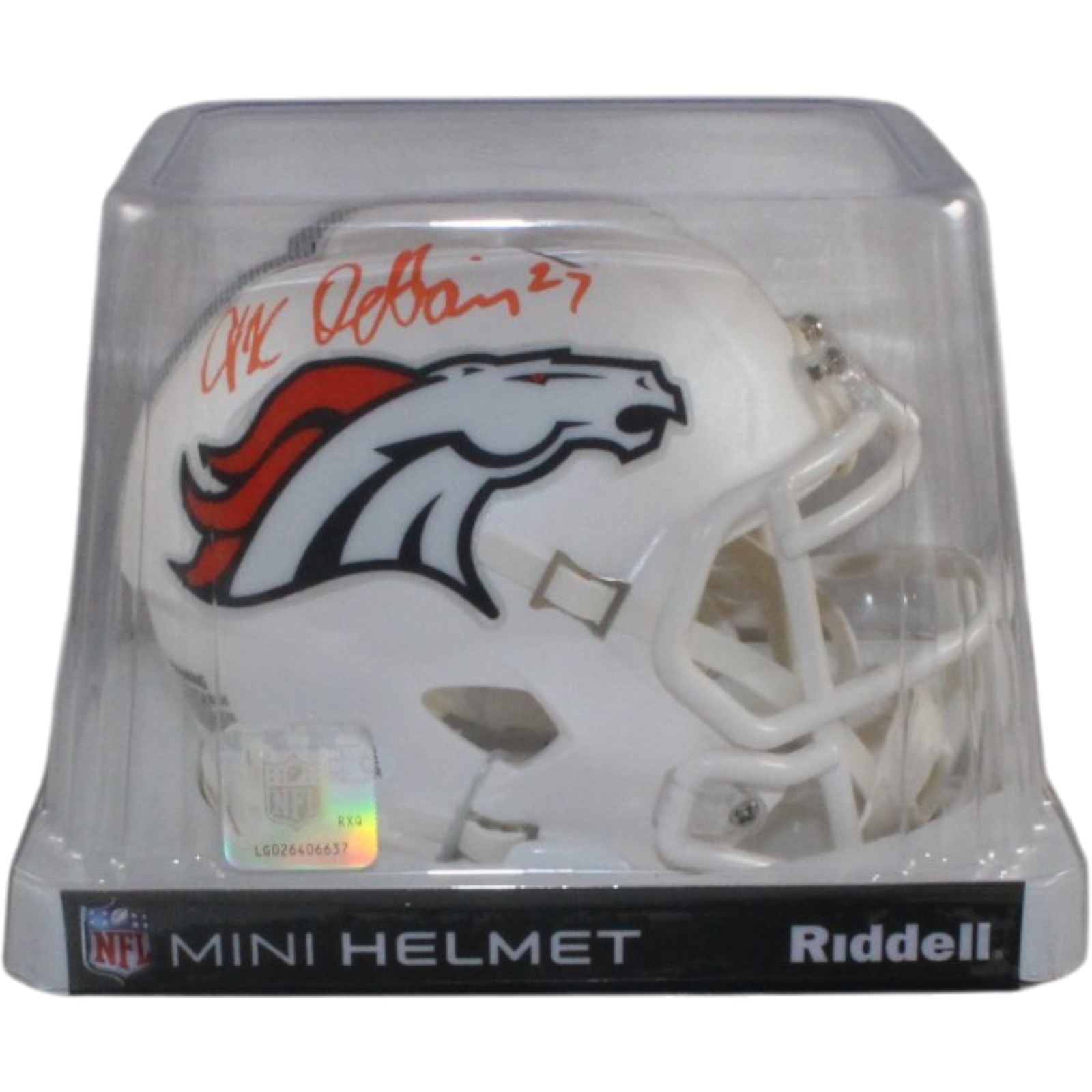JK Dobbins Autogrraphed/Signed Denver Broncos 24 Alt Mini Helmet JSA 57175 5 JK Dobbins Autogrraphed/Signed Denver Broncos 24 Alt Mini Helmet JSA 57175