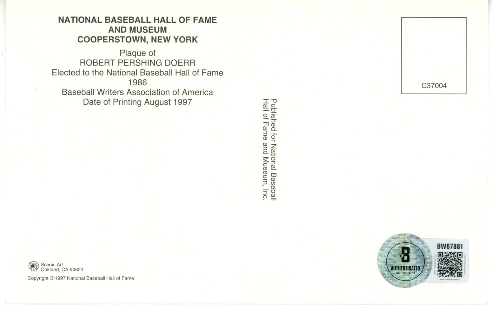 Bobby Doerr Autographed/Signed Boston Red Sox HOF Postcard Beckett 56519 2 Bobby Doerr Autographed/Signed Boston Red Sox HOF Postcard Beckett 56519
