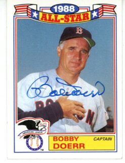 Bobby Doerr Autographed Boston Red Sox 1989 Topps All Star #11 Beckett 56066