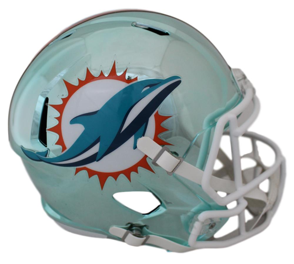 Miami Dolphins Full Size Chrome Speed Replica Helmet New In Box 18792