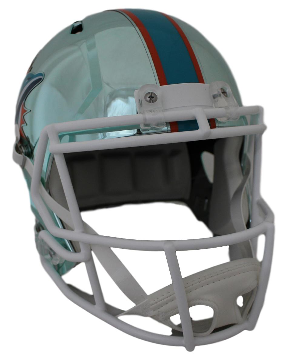 Miami Dolphins Full Size Chrome Speed Replica Helmet New In Box 18792