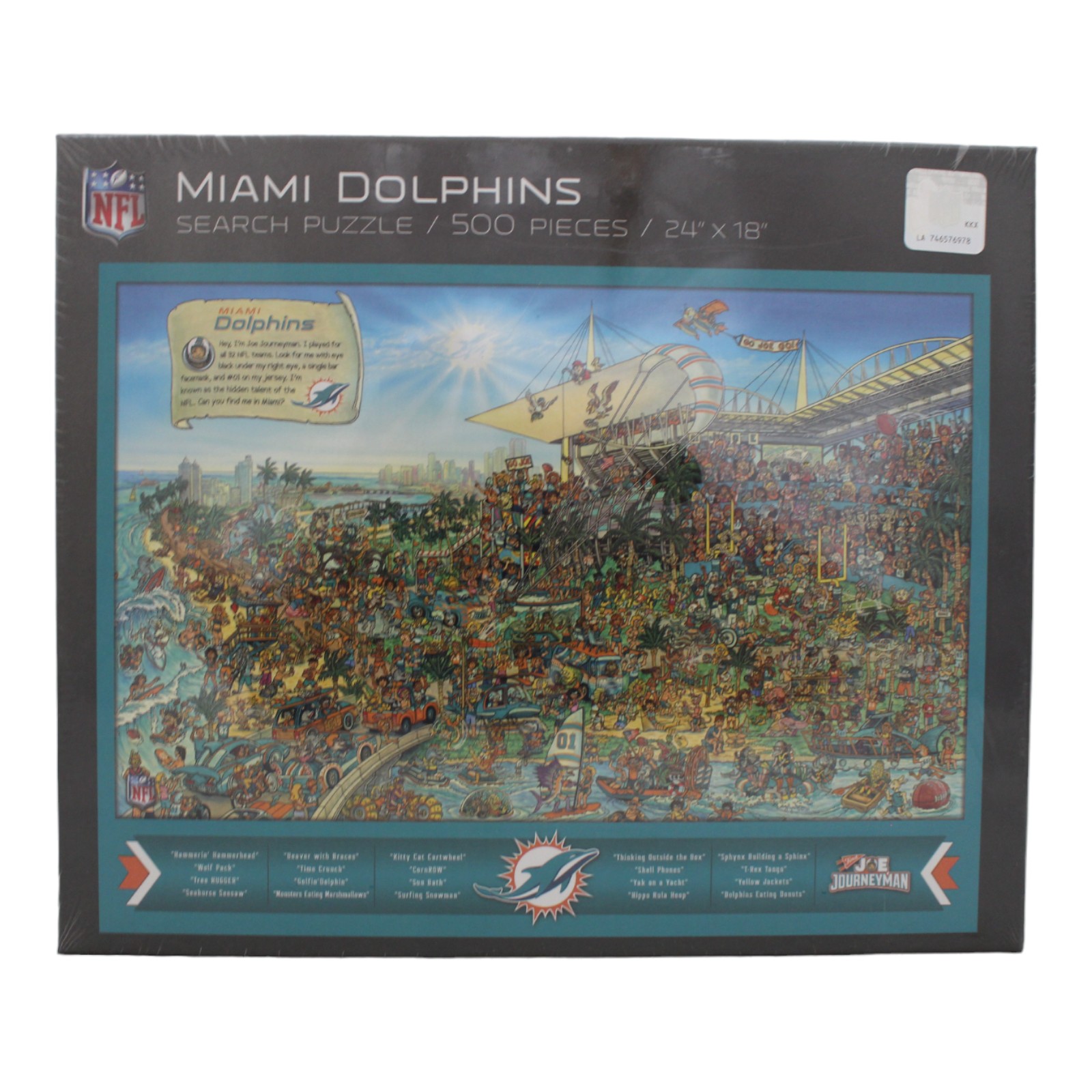 Miami Dolphins 18"x24" YouTheFan 500 Piece Joe Journeyman Puzzle