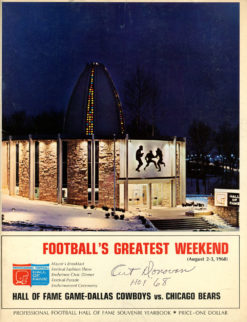 Art Donovan Signed 1968 Football's Greatest Weekend Magazine Beckett