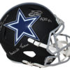 Emmitt Smith/Tony Dorsett Signed Dallas Cowboys Black Replica Helmet BAS 25671