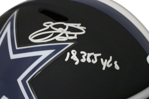 Emmitt Smith/Tony Dorsett Signed Dallas Cowboys Black Replica Helmet BAS 25671