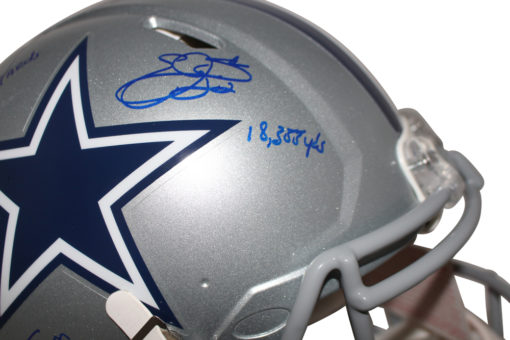 Emmitt Smith/Tony Dorsett Signed Dallas Cowboys Authentic Speed Helmet BAS 25673