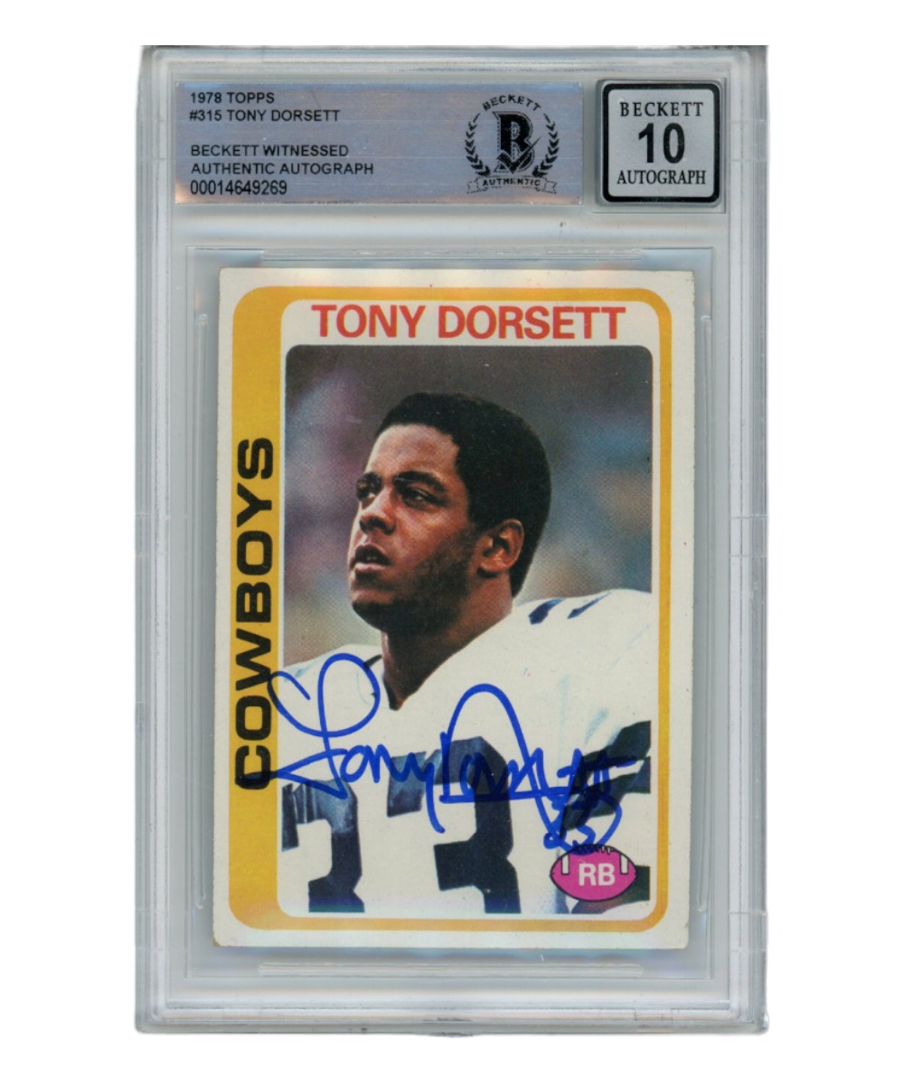 Tony Dorsett Autographed/Signed 1978 Topps #315 Trading Card Beckett 