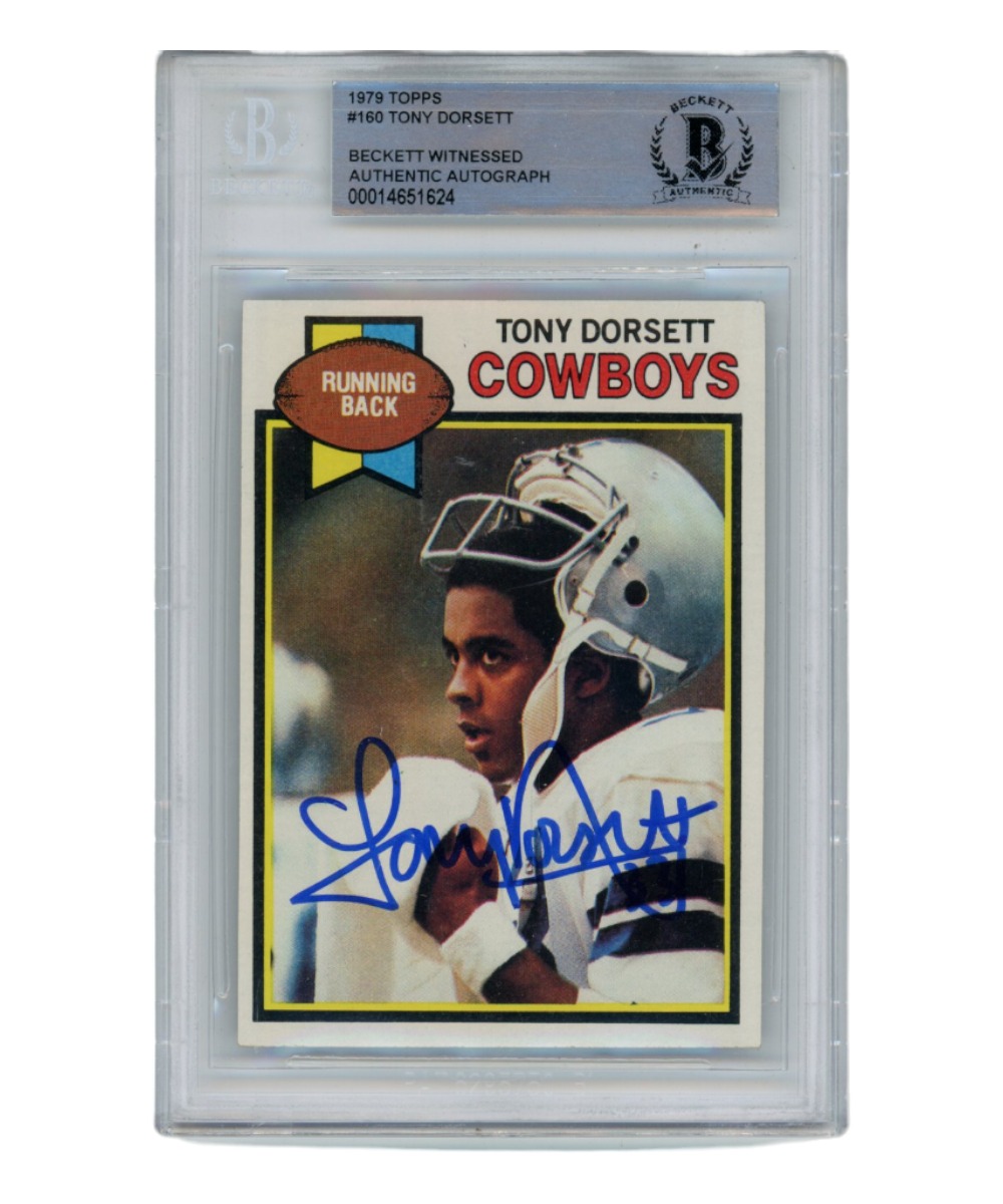 Tony Dorsett Autographed/Signed 1979 Topps #160 Beckett 