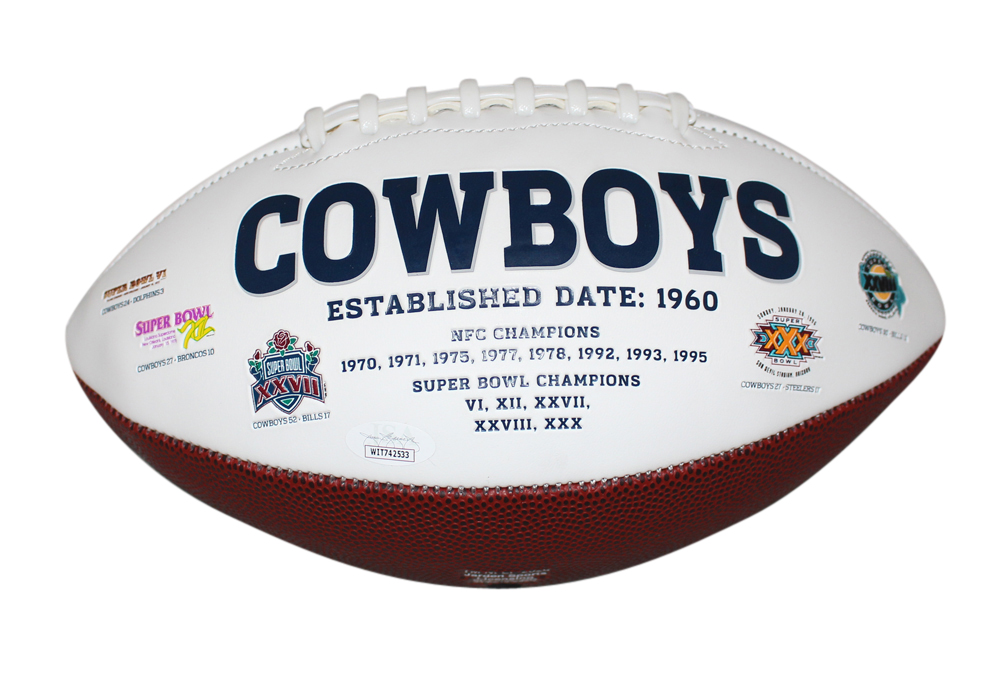 Tony Dorsett Autographed/Signed Dallas Cowboys Logo Football JSA
