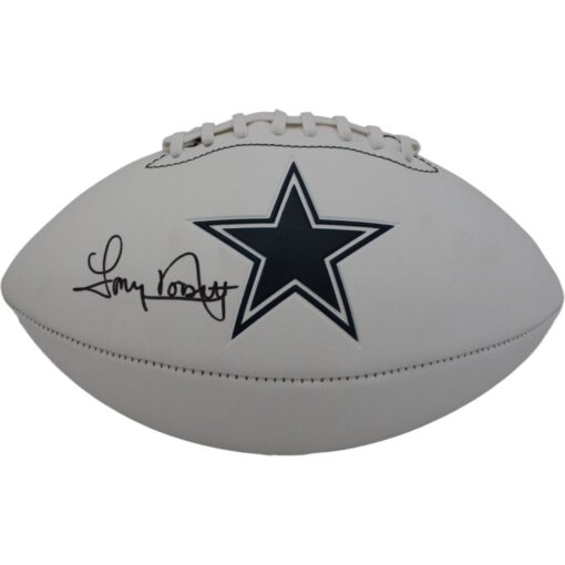 Tony Dorsett Autographed/Signed Dallas Cowboys Logo Football Beckett 47647