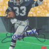 Tony Dorsett Autographed/Signed Dallas Cowboys Goal Line Art Card Blue 11108