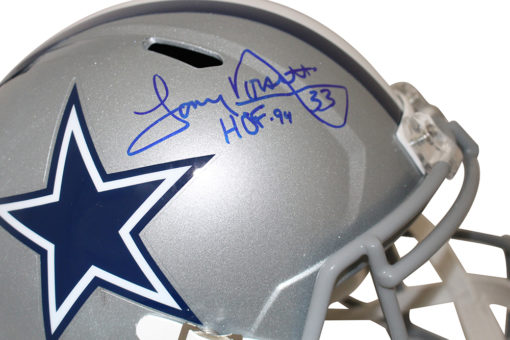 Tony Dorsett Autographed Dallas Cowboys Speed Replica Helmet HOF JSA 24900