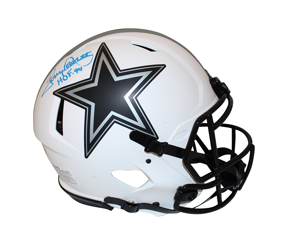 Tony Dorsett Signed Dallas Cowboys Authentic Lunar Helmet HOF Beckett