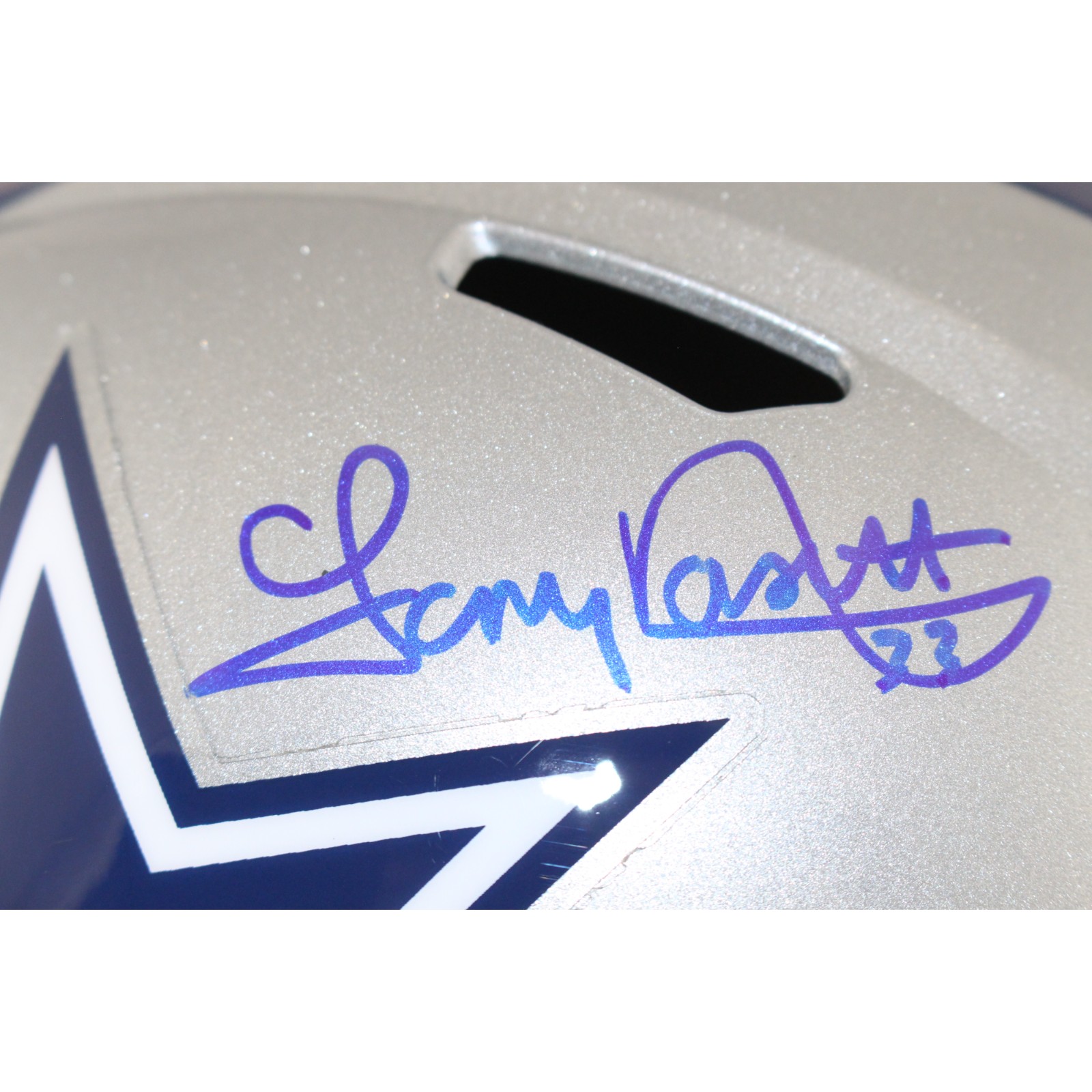 Tony Dorsett Autographed/Signed Dallas Cowboys F/S Helmet Beckett Witness 51797 2 Tony Dorsett Autographed/Signed Dallas Cowboys F/S Helmet Beckett Witness 51797
