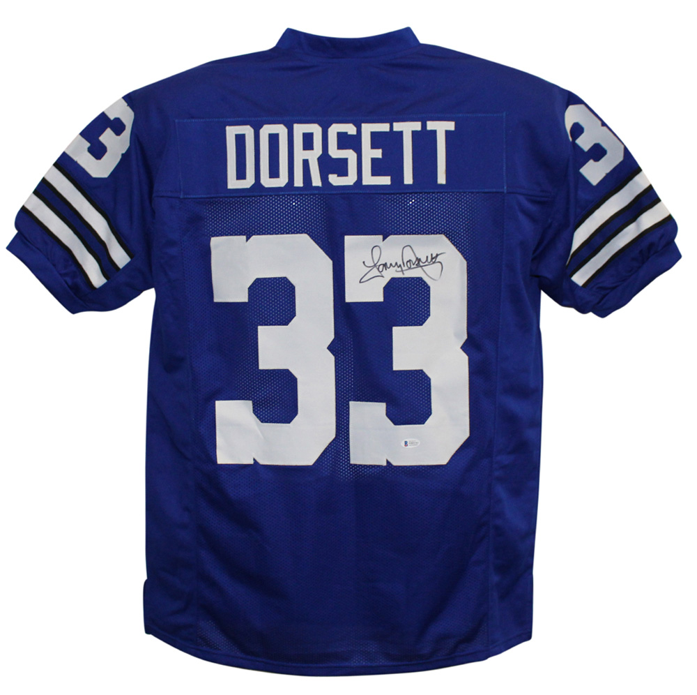 Tony Dorsett Autographed/Signed Pro Style Blue XL Jersey BAS 28354