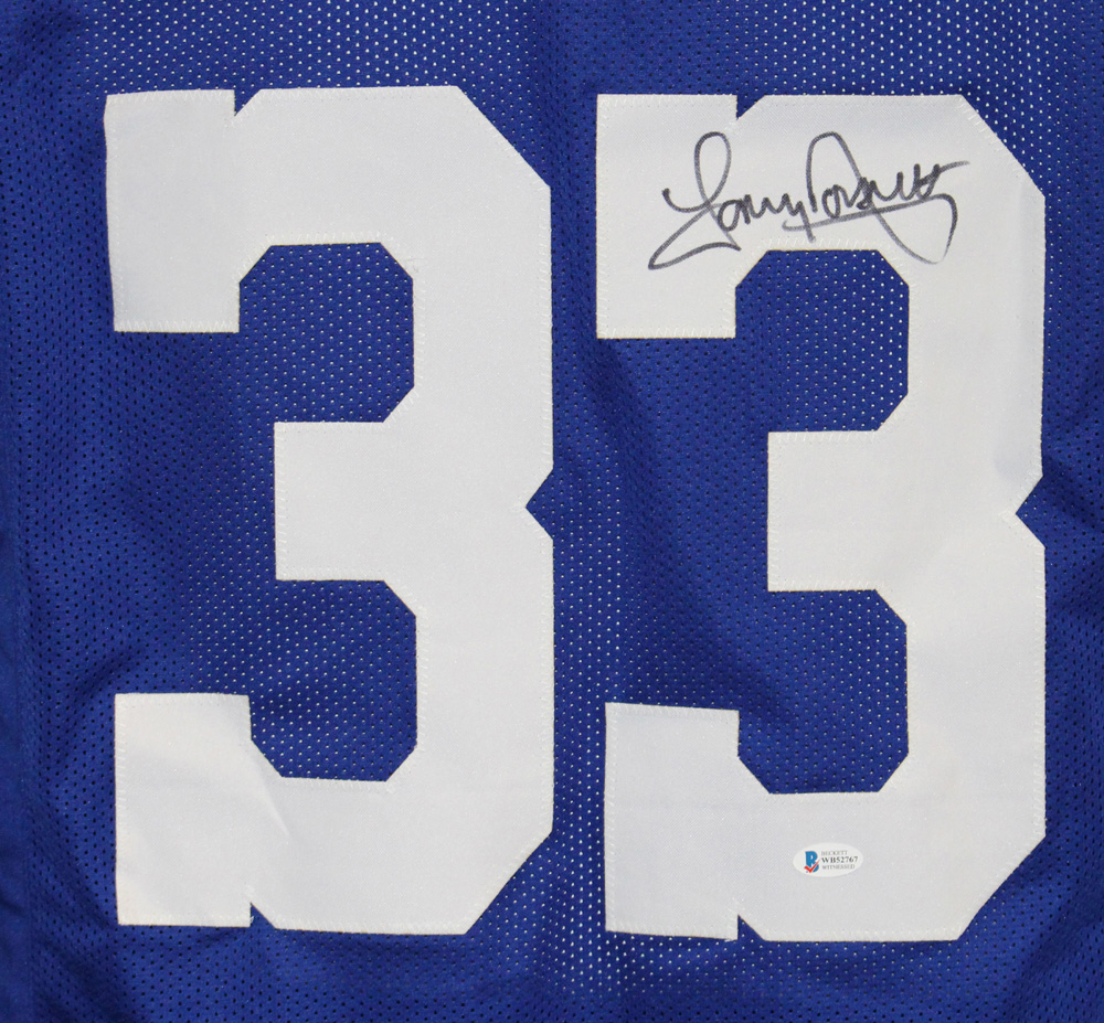 Tony Dorsett Autographed/Signed Pro Style Blue XL Jersey BAS 28354