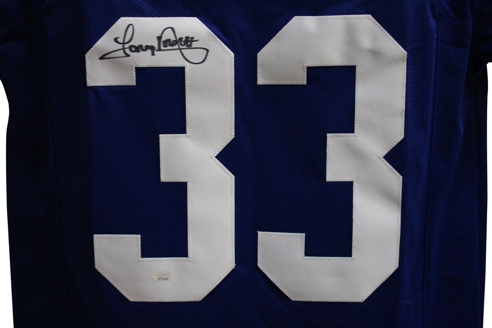 Tony Dorsett Autographed/Signed Pro Style Blue XL Jersey JSA