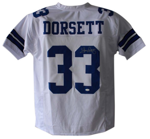 Tony Dorsett Autographed/Signed Dallas Cowboys White XL Jersey JSA 11114