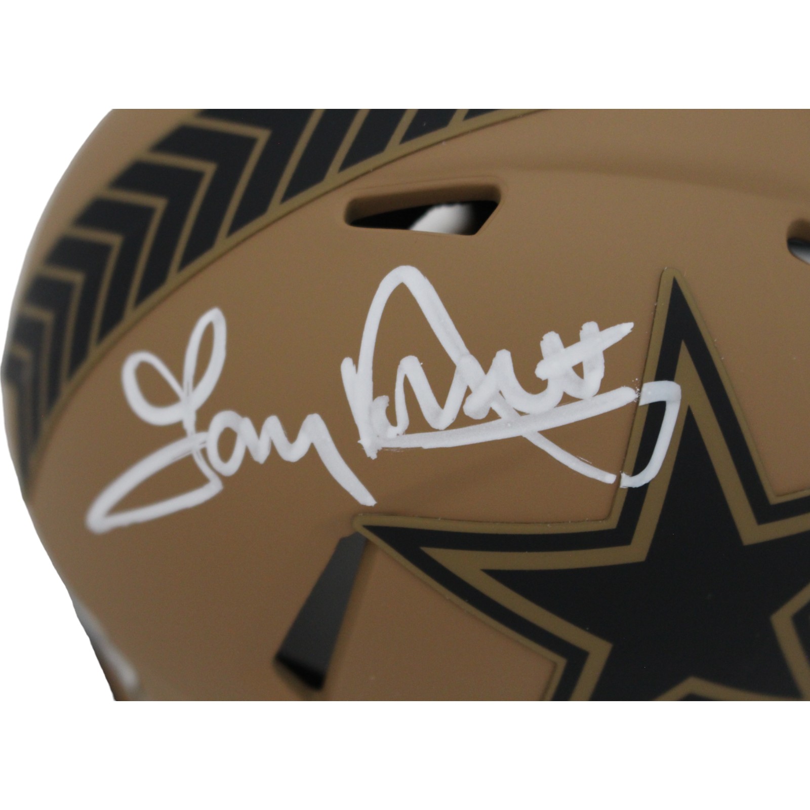 Tony Dorsett Signed Dallas Cowboys 23 Salute Mini Helmet Beckett 45881
