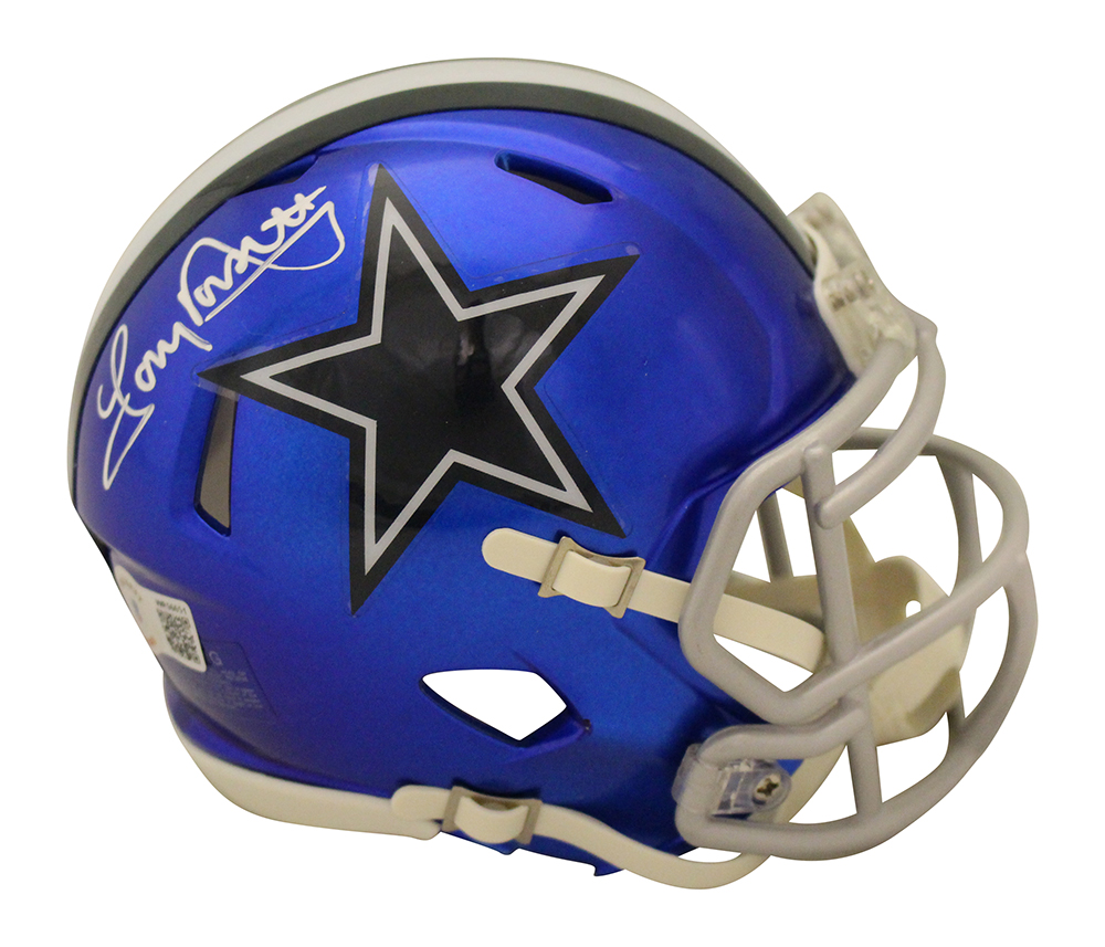Tony Dorsett Autographed Dallas Cowboys Flash Mini Helmet Beckett