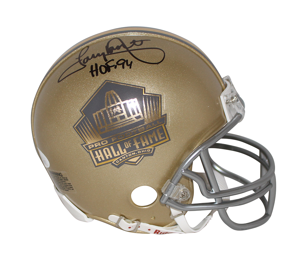 Tony Dorsett Autographed/Signed Hall Of Fame Gold Mini Helmet HOF JSA 32653