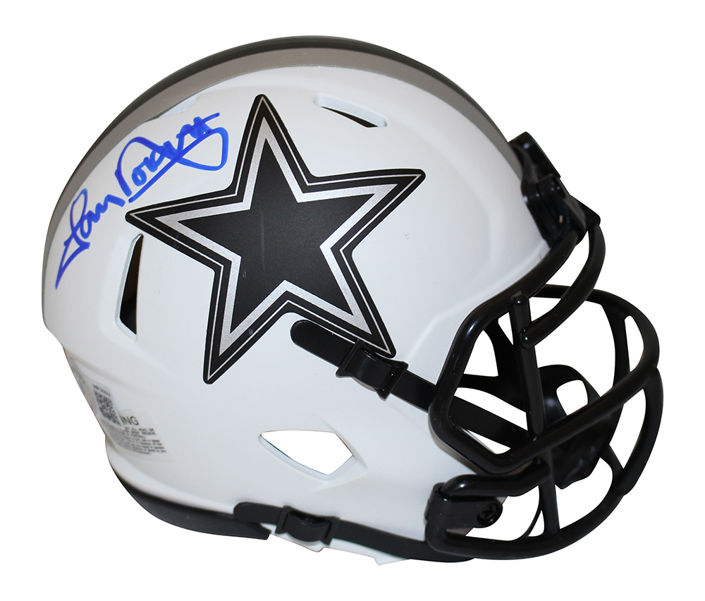 Tony Dorsett Autographed Dallas Cowboys Lunar Mini Helmet Beckett